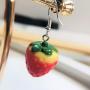 Ji Sheng Cute and Sweet Big 3D Strawberry Dangle Drop Earrings for Women Girls Fashion Jewelry
