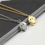 Cute Round Smile Face Pendant Hollow Clavicle Chain Expression Happy Necklace