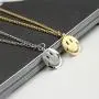 Cute Round Smile Face Pendant Hollow Clavicle Chain Expression Happy Necklace Cute Round Smile Face Pendant Hollow Clavicle Chain Expression Happy Necklace
