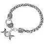Triple Moon Goddess Amulet Wicca Pentagram Wheat Chain Bracelet for Women Men Pagan Jewelry Triple Moon Goddess Amulet Wicca Pentagram Wheat Chain Bracelet for Women Men Pagan Jewelry