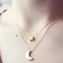 Gbell Simple Womens Doublelayer Necklace Star and Moon Pendant Necklace - Fashion Gold Silver Neck Chains Choker for Teen Girls Ladies Women Party Ball Date Jewelry Gbell Simple Womens Doublelayer Necklace Star and Moon Pendant Necklace - Fashion Gold Silver Neck Chains Choker for Teen Girls Ladies Women Party Ball Date Jewelry