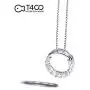 T400 White Round Pendant Necklace AAA Cubic Zirconia Wedding Gift for Women Girls T400 White Round Pendant Necklace AAA Cubic Zirconia Wedding Gift for Women Girls