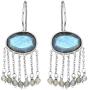 YoTreasure Labradorite 925 Sterling Silver Fixed Wire Chandelier Earrings