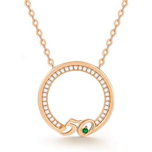 CDE 925 Sterling Silver 20th 25th 30th 35th 45th 50th 55th 60th Birthday Gift Necklace Mothers Day Jewelry Gifts for Women Wife Mom Girlfriend Wedding Anniversary