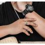 JAJAFOOK 990 Silver Stereoscopic FENG Shui PIXIU MANI Amulet Lucky Wealth Buddhist Jewelry Adjustable Ring