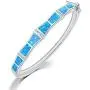 CiNily Bangle Bracelets for Women Rhodium Plated Opal Bracelet Jewelry Gift Gemstone Bangle Bracelet 8.85 inch CiNily Bangle Bracelets for Women Rhodium Plated Opal Bracelet Jewelry Gift Gemstone Bangle Bracelet 8.85 inch