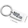 KUIYAI Back The Blue Keychain Blue Lives Matter Keychain Police Support Gift