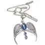 Vintage Antique Silver Eagle Crown Diadem Pendant 20inch Chain-link Necklace