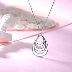 OFGOT7 Generations Necklace for Grandma Gifts - Sterling Silver Water Droplets Necklace for Mom Granddaughter Mothers Day Jewelry Birthday Gifts