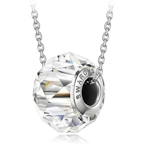 Alex Perry Christmas Jewelry Gifts Necklace for Women, ✦Love Bead✦ Sparkling Ball Pendant Chain Necklace, with Crystal from Austria Best Birthday Gifts Choice for Women Jewelry Gifts