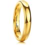 King Will Glory Mens 4mm 6mm 8mm Tungsten Carbide Ring 24k Gold Plated Domed Polished Finish Wedding Band