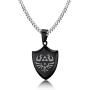 VNOX Legend of Zelda Breath of The Wild Stainless Steel Shield Pendant Necklace for Men Boy,24''