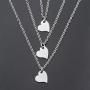 Mother Daughter Necklace Set Heart Bar Necklace Set Mommy Daughter Jewelry Gift for Mom Grandma
