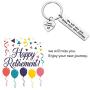 BAUNA Retirement Gifts Happy Retirement Keychain Enjoy Your New Journey Good Bye Gifts for Coworkers,Teacher,Nurse