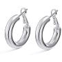 Chunky Tube Hoop Earrings,14K Gold Plated 5MM Thick Hoop Earrings For Women And Girls, Diameter 25MM-50MM Chunky Tube Hoop Earrings,14K Gold Plated 5MM Thick Hoop Earrings For Women And Girls, Diameter 25MM-50MM