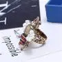 Fashion Enamel Bumblebee Bee Rings, Vintage Pearl Crystal Rhinestone Natural Insect Bee Animal Knuckle Ring Middle Finger Ring Jewelry Women Girl Fashion Enamel Bumblebee Bee Rings, Vintage Pearl Crystal Rhinestone Natural Insect Bee Animal Knuckle Ring Middle Finger Ring Jewelry Women Girl