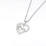 925 Sterling Silver Doves Birds Faith Hope Love with Open Heart Pendant Necklace for Women Teenage Girls, 18inches 925 Sterling Silver Doves Birds Faith Hope Love with Open Heart Pendant Necklace for Women Teenage Girls, 18inches