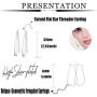FIBO STEEL 8 Pairs Simple Drop Dangle Earrings for Women Ligthweight Long Threader Earring Curved Arrow Fashion Jewelry