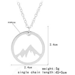 Friendship Snowy Mountain Peak Necklace Magnificent Things Good Luck Pendant with Message Card Calling Hiking Gifts