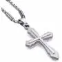 Elfasio Jewelry Stainless Steel Cross Pendant Necklace Mens Boys Chain Silver Tone 18-30inch Elfasio Jewelry Stainless Steel Cross Pendant Necklace Mens Boys Chain Silver Tone 18-30inch