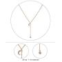 Jakawin Moon Pendant Necklace Jewelry Chain with Crystals for Women and Men NK015
