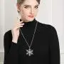 EVER FAITH Austrian Crystal Snowflake Necklace Earrings Set EVER FAITH Austrian Crystal Snowflake Necklace Earrings Set