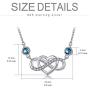 AOBOCO Infinity Heart Necklace for Women 925 Sterling Silver Endless Love Pendant Necklace with Austrian Crystals