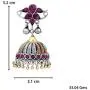 Aheli Tradional Oxidised Silver Antique Design Stone Studded Dangler Earrings for Women Girls