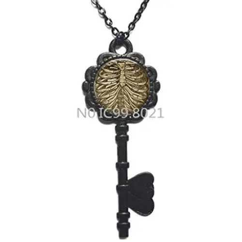 Rib Cage Key Necklace, Skeleton Key Necklace, Bones Jewellery, Goth Jewelry, Gothic Key Necklace, Anatomical Jewellery, Goth Gift.XT267 (C) Rib Cage Key Necklace, Skeleton Key Necklace, Bones Jewellery, Goth Jewelry, Gothic Key Necklace, Anatomical Jewellery, Goth Gift.XT267 (C)
