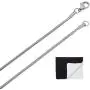 The Bling Factory 1.8mm High-Polished Stainless Steel Round Snake Chain Necklace The Bling Factory 1.8mm High-Polished Stainless Steel Round Snake Chain Necklace