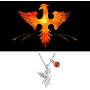 WSNANG Phoenix Rising Rebirth Jewelry Phoenix Necklace Inspirational Phoenix Gift for Phoenix Lovers Graduates Gifts