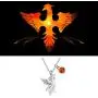 WSNANG Phoenix Rising Rebirth Jewelry Phoenix Necklace Inspirational Phoenix Gift for Phoenix Lovers Graduates Gifts