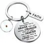 BAUNA Inspirational Mustard Seed Faith Keychain Christian Gifts Always Remember You are Braver Than You Believe Religious Jewelry