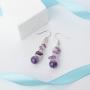 YACQ Sterling Silver Natural Gemstone Dangle Earrings Handcrafted Jewelry for Women