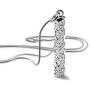 Dankadi Womens 925 Silver Necklace-Bohemian Sterling Silver Patterned Cylindrical Pendant Necklace-100% Original Silver Snake Chain 45-60CM Fine Jewelry