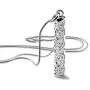 Dankadi Womens 925 Silver Necklace-Bohemian Sterling Silver Patterned Cylindrical Pendant Necklace-100% Original Silver Snake Chain 45-60CM Fine Jewelry