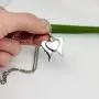 QeenseKc Heart Urn Necklace for Human Pet Ashes Movable Angel Wings Cremation Keepsake Memorial Pendant Jewelry