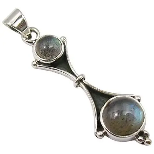 SilverStarJewel Labradorite Necklace Pendant 1.7'' Sterling Silver Women Jewelry SilverStarJewel Labradorite Necklace Pendant 1.7'' Sterling Silver Women Jewelry