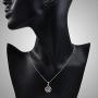 SUVANI Sterling Silver Celtic Knot Five Fold Pattern Round Pendant Necklace, 18 inches