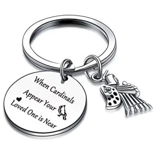 Cardinal Memorial Stainless Steel Jewelry Loved One Remembrance Keychain In Memory Gift Cardinal Memorial Stainless Steel Jewelry Loved One Remembrance Keychain In Memory Gift