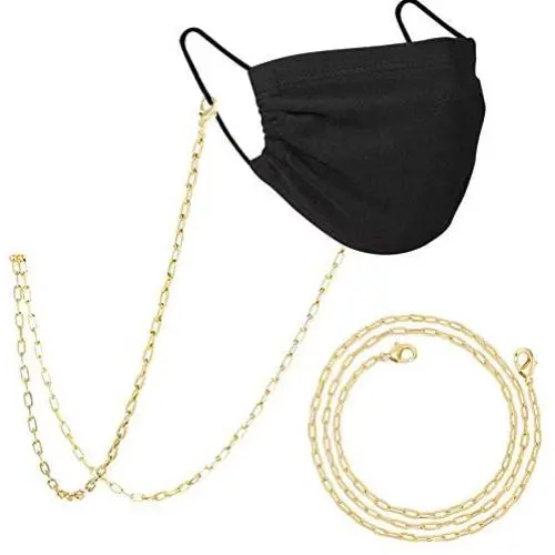 PAVOI 14K Gold Plated Mask Necklace | Strap Lanyard | Face Mask Chains for Women PAVOI 14K Gold Plated Mask Necklace | Strap Lanyard | Face Mask Chains for Women