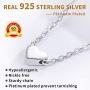 ChicSilver Customizable Tiny Hear/Star/Moon/Dot/Triangle Pendant Necklace,925 Sterling Silver Dainty Personalized Heart Choker Necklace Gift for Women, Silver/Gold/Rose Gold(with Gift Box)