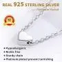 ChicSilver Customizable Tiny Hear/Star/Moon/Dot/Triangle Pendant Necklace,925 Sterling Silver Dainty Personalized Heart Choker Necklace Gift for Women, Silver/Gold/Rose Gold(with Gift Box)