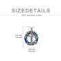 TOUPOP Mom Gifts for Mothers Day Sterling Silver Tree of Life Necklace with Blue Circle Crystal Family Jewelry Gifts for Mom Women Mother Grandmother Teen Girls Friend Birthday