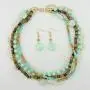 Coiris 4 Multi Strand Beaded Statement Necklace Earrings for Women 17.5'' Collar Necklace Set (N10048-mint Green) Coiris 4 Multi Strand Beaded Statement Necklace Earrings for Women 17.5'' Collar Necklace Set (N10048-mint Green)