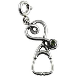 Fourseven Jewelry 925 Sterling Silver Bead Charm Pendant | Listen To Your Doc Stethoscope Charm for Bracelet and Necklace