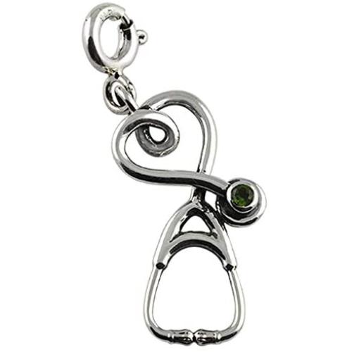 Fourseven Jewelry 925 Sterling Silver Bead Charm Pendant | Listen To Your Doc Stethoscope Charm for Bracelet and Necklace