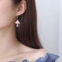 Fashion Women Sweet Fresh Handmade Plastic Simulation Mushroom Long Pendant Earring Jewelry Accessories Gift