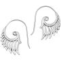 NOVICA Paisley Spiral .925 Sterling Silver Drop Earrings Winged Beauty