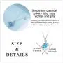 Angel caller 925 Sterling Silver Crab Necklace Opal Ocean Themed Crab Pendant Necklace Jewelry Dainty Necklace for Women Girls